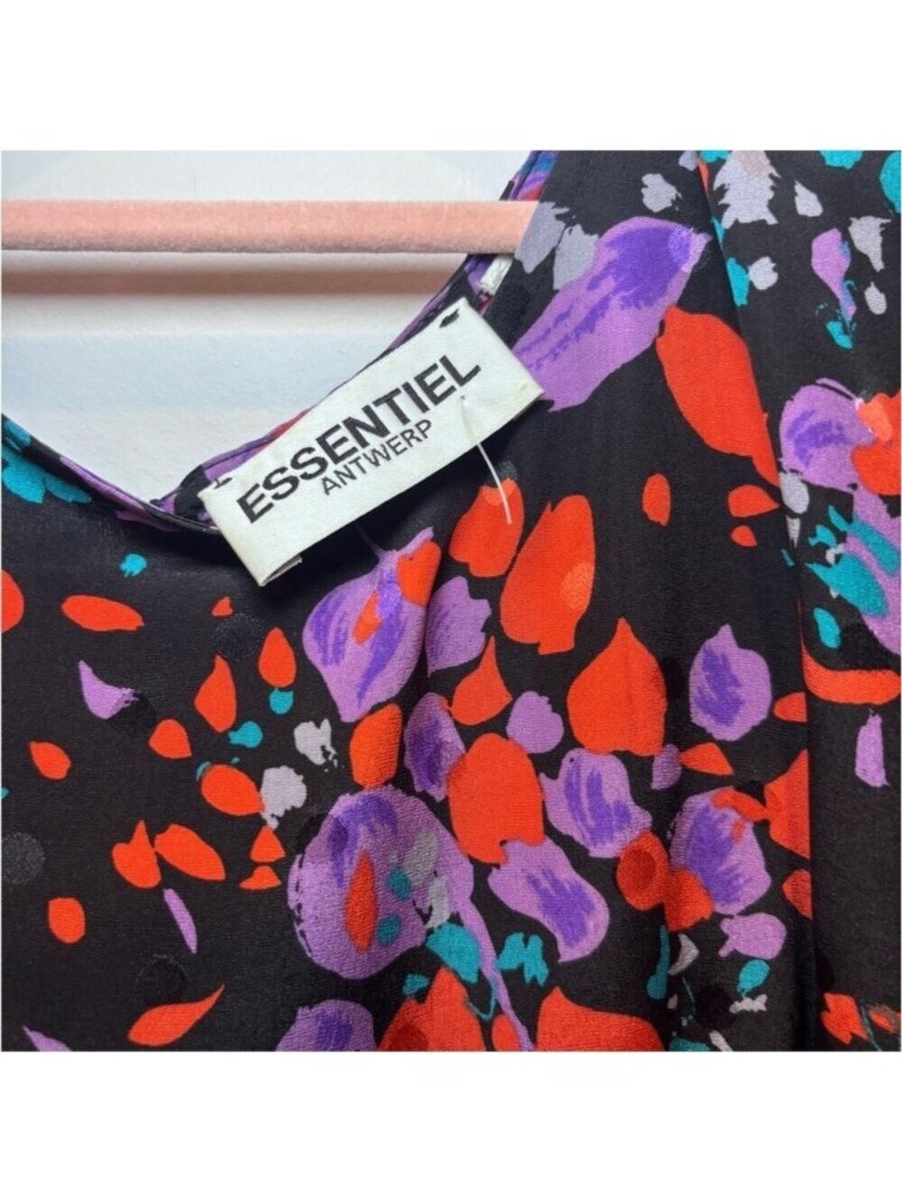 Essentiel Antwerp Wagging Silk Jacquard Floral Dress Size 34 Statement 0474 - Picture 6 of 8